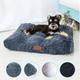 PC Washable Plush Pet Crate Bed For Dog AntiSlip Pet Mat Bed For Cat Fluffy Comfy Pet Sleeping Mat For Large Medium Small Dogs Breeds