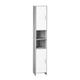 Furchen Bathroom Cabinet Narrow Bathroom Cabinet Bathroom Column Cabinet High Storage Cabinet Doors Shelves xxcm