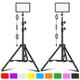 LED Studio Lighting Photography Video Lighting Kit For StreamingDesktopLowAngle ShootingConferencePortrait W Lamp BeadsAdjustable Tripod StandColor Fi