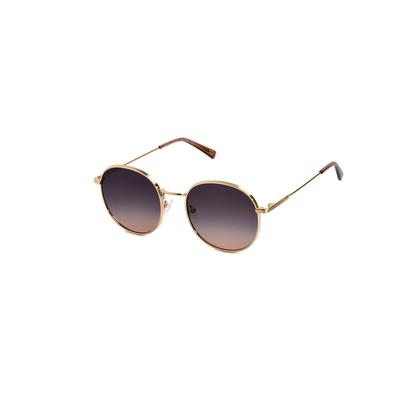 Sonnenbrille GERRY WEBER goldfarben (gold) Damen Brillen Runde Damenbrille, Vollrand, Edelstahl