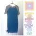 Lularoe Dresses | -3/$10- Lularoe Julia Dress | Color: Blue/Gray | Size: Xs