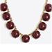 J. Crew Jewelry | Jcrew Necklace Bubble Chunky Gold Tone Chain Red Brown Maroon Fig Rust | Color: Brown/Gold | Size: Os