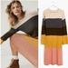 Madewell Dresses | Madewell Colorblock Midi Sweater Dress In Coziest Yarn, Size L | Color: Gray/Yellow | Size: L