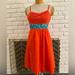 Anthropologie Dresses | Anthropologie Edme & Esyllte Size 6 Orange And Aqua Apron Dress | Color: Blue/Orange | Size: 6