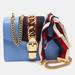 Gucci Bags | Gucci Light Blue Leather Mini Web Sylvie Chain Shoulder Bag | Color: Blue | Size: Os