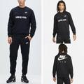 (DM5207-DM5209 Nike Mens Tracksuit Black L) Nike Air Mens Crewneck Fleece Tracksuit Sweatshirt Joggers Jogging Bottoms