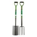 (Spade & Fork Set ) Garden Farming Lightweight Carbon Steel Tools