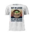 (Small, White) Get In Loser We Are Getting Chicky Nuggies Cute Baby Yoda T Shirt Men Women Unisex Trendy T Shirt