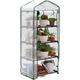 4 Tier Mini Greenhouse, Steel Frame & Reinforced Cover, Suitable for Herbs, Flowers, Seedlings - H125cm x W69cm x D49cm