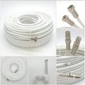 (20 Meter White ) Viewi Twin Satellite Shotgun Cable Extension Kit with Fitted F Connectors for Sky HD Q and Freesat