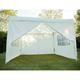 (White) Pop-up Gazebo Party Tent 3mx3m with 4 Sides & Weight Bags