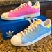 Adidas Shoes | Adidas Stan Smith Rainbow Seersucker Stripes Sneakers | Color: Blue/Pink | Size: Various