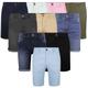 (36, Black) Mens Chino Or Denim Shorts Casual Designer Cotton Knee Length Shorts Threadbare