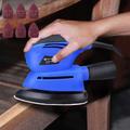 130W Detail Sander Electric Compact Palm Sander 12000RPM with 6Pcs Sanding Sheets Dust Extraction Port For Wood Furniture Plastic Sanding