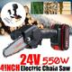 4 Inch Mini Chainsaw Cordless, 24V 550W Electric Pruning Saw with Battery