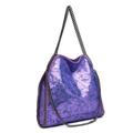 (Purple) Miss Lulu Falabella Handbag | Metallic PU Leather Bag