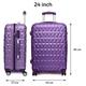 (CMY Lightweight 4 Wheel ABS Hard Shell Travel Trolley Luggage Suitcase Set, 24" Hold Check in Luggage) 24'' Medium ABS Hard Shell Cabin Suitcase Case