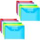 Plastic Wallets - 12 Pack A4 Plastic Folders Plastic Popper Wallet Document Folder with Button Closure