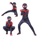 (3-4 Years, Black) Kids Spiderman Cosplay Party Jumpsuit Child Boys Girls Superhero Fancy Dress Costume Bodysuit Romper