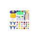 Hanmulee Sponge Paint Brushes Kits, 43 Pcs Kids Painting Brushes Drawing Tools Kits, Children Early DIY Learning Paint Sets for Kids Arts and Crafts