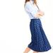 J. Crew Skirts | J. Crew Blue Fringe Polka Dot Midi Skirt Whimsical Casual Office Wear Light | Color: Black/Blue | Size: 4tall