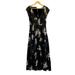 Free People Dresses | Free People All I Got Gray Floral Tiered Maxi Dress Size Medium | Color: Gray/White | Size: M