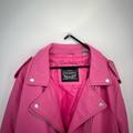 Levi's Jackets & Coats | Levi’s Faux Leather Moto Belted Jacket In Berry Pink | Color: Pink | Size: Xl