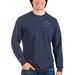 Men's Antigua Heathered Navy Dallas Cowboys Reward Crew Neck Pullover Sweatshirt