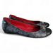 Coach Shoes | Coach Chelsey Signature Ballerina Flats Black Leather Women's 7.5 38 | Color: Black/Gray | Size: 7.5