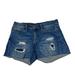 J. Crew Shorts | J. Crew Indigo Denim Shorts Destroyed Distressed Jean Short Raw Hem Women's 26 | Color: Blue | Size: 26