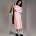 Anthropologie Dresses | Anthropologie Long Sleeve Midi Ribbed Sweater Dress | Color: Pink | Size: Xxs