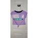 Disney Shirts & Tops | Girls Purple Disney Rhinestone "Free To Be Me" Crop Front Knot Shirt Size Xxs | Color: Purple | Size: Xsg