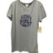 Lularoe Tops | Lularoe Womens Top Liv Medium Solid Blue Disco Short Sleeve T Shirt Cotton Blend | Color: Blue/Gray | Size: M