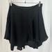 Free People Skirts | Free People Black Asymmetrical Satin Mini Skirt | Color: Black | Size: Various
