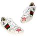 Gucci Shoes | Gucci Ace Stars Embellished 36 Leather Low Top Trainer Sneakers Gg-0818p-0003 | Color: White | Size: 6