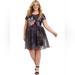 Torrid Dresses | Convertible Organza Floral Party Dress 3x | Color: Black | Size: 3x
