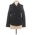 Ann Taylor LOFT Jacket: Below Hip Gray Jackets & Outerwear - Women's Size Large