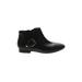 Nine West Ankle Boots: Black Solid Shoes - Women's Size 6 1/2 - Almond Toe