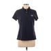 Lands' End Short Sleeve Polo Shirt: Blue Tops - Women's Size Medium