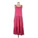 BB Dakota by Steve Madden Cocktail Dress - A-Line Scoop Neck Sleeveless: Pink Solid Dresses - Women's Size Medium