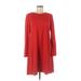 BEDFORD FAIR lifestyles Casual Dress - A-Line: Red Solid Dresses - Women's Size Medium