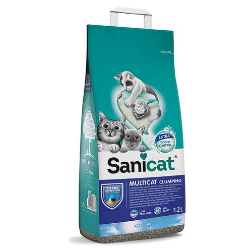 2x 12l Sanicat Clumping Multicat Katzenstreu