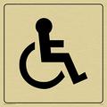 Viking Schilder dv1030-s15-gv Behindertentoiletten Symbol – WC-Türschild, positiven schwarz Text mit Bordüre, Vinyl gold Aufkleber, 150 Mm H x 150 mm W
