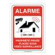 AUA SIGNALETIQUE - Panneau Propriété Privée sous Alarme Vidéo Surveillance 24H /24-300x420 mm, PVC 1.5mm