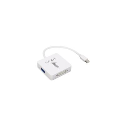 Lindy Mini DisplayPort 1.2 to HDMI VGA & DVI-D Active Adapter Converter Videokonverter / / DVI