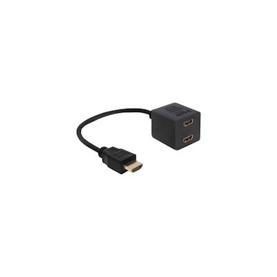 Delock Adapter HDMI High Speed with Ethernet Video-/Audio-Splitter 2 Anschlüsse Image