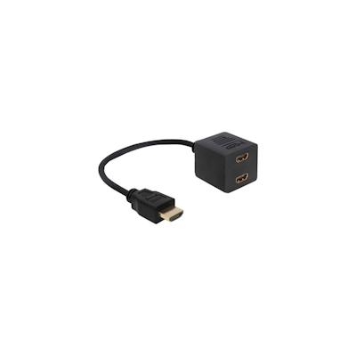 Delock Adapter HDMI High Speed with Ethernet Video-/Audio-Splitter 2 Anschlüsse