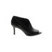 Nine West Heels: Slip On Stilleto Cocktail Party Black Print Shoes - Women's Size 7 1/2 - Peep Toe