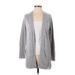 C by Bloomingdales Cardigan Sweater: Gray Solid Sweaters & Sweatshirts - Women's Size Small