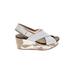 Clarks Wedges: White Print Shoes - Women's Size 5 - Open Toe